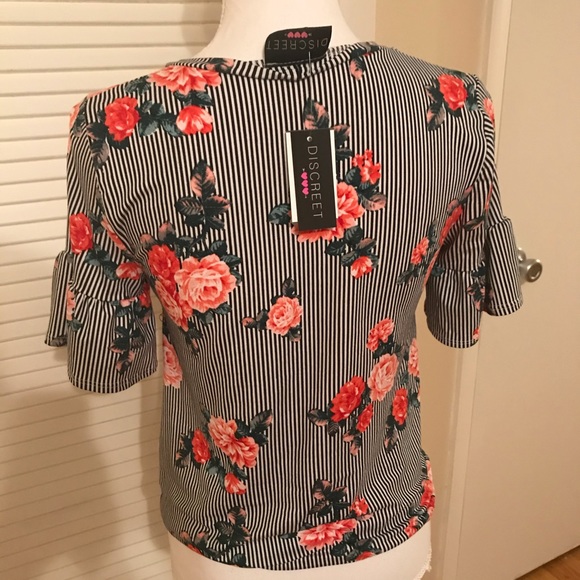 Floral striped tee - Picture 4 of 4